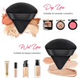 thumbnail image 3 of 6 Pcs Powder Puff Black Triangle Soft Makeup Powder Puff Face Makeup Sponge Puff Velour Makeup Puff Pure Cotton Powder Puff for Loose Mineral Powder Cosmetic Body Contouring Tools, 3 of 5