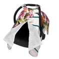 thumbnail image 2 of Naloa Bird and Floral Baby Car Seat Cover, Breathable Baby Carrier Cover, Multiuse Baby Carrier Cover & Nursing Breastfeeding Cover, 2 of 5