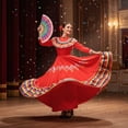 thumbnail image 4 of Vjnyvs Mexican Senorita Dress - Complete Traditional Outfit for Cinco de Mayo Halloween Fiesta Carnival Party, 4 of 7