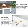 thumbnail image 2 of Fnova Modern Computer Desk with 5 Drawers, 47.24" Home Office Desk, Brown and White, 2 of 12