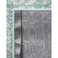 thumbnail image 6 of Unique Loom Richmond Collection Area Rug - Medallion (4' 1" x 6' 1" Rectangle Aqua/Ivory), 6 of 6