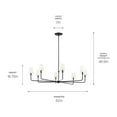 thumbnail image 2 of 52521BK Kichler Lighting Pallas - 8 Light Chandelier-16.75 Inches Tall and 52 Inches Wide-Black Finish, 2 of 10