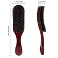 thumbnail image 4 of Cepillo de pelo ondulado de cerdas de jabalí para hombres y mujeres con mango ergonómico y potenciador de brillo natural., 4 of 5