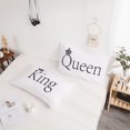 thumbnail image 6 of Move Over Couple Pillowcases Queen White Black Pillow Cover Letters Patter Microfiber Pillow Case 2 Pack, 6 of 9