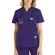 Landau Snap-Front Tunic Scrub Top
