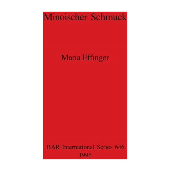 BAR International: Minoischer Schmuck (Paperback)