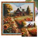 thumbnail image 1 of (11CTACC-2877__C__ 50x50) Hilo algodón ecológico bordado 11CT 3 hebras impresión 50*50cm kit serie paisaje punto cruz granja girasoles, 1 of 9