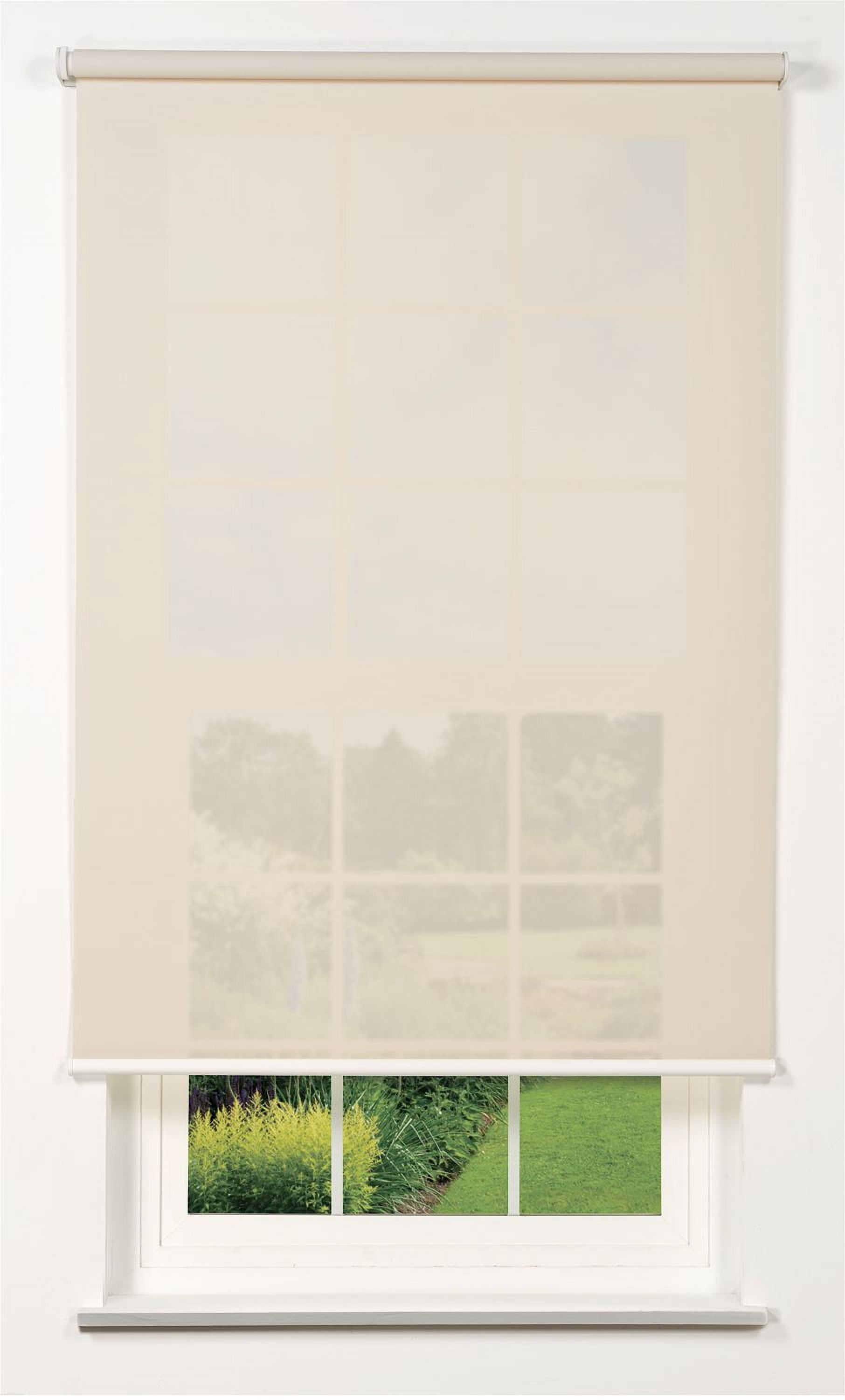 Linen Avenue Cordless Solar Screen Roller Shade - 5% Fawn