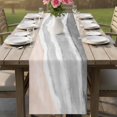 thumbnail image 4 of Ombre Ocean Beach Table Runner 70 Inches, Nautical Coastal Beach Sandy Gradient Gray Bed Runner Dresser Scarves Tabletop for Indoor Outdoor Parties/Ceremony/Banquet, 13" x 70", 4 of 9