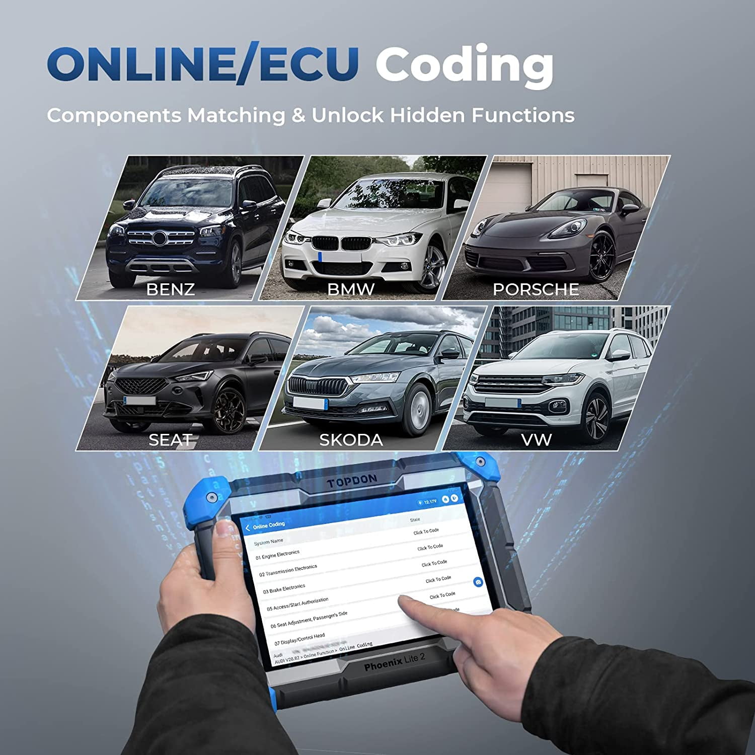 Free Shipping! OBD2 Scanner, TOPDON Phoenix Lite 2 Car