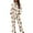 Beige and Red - Deer Tree, variant on Santa Claus Snowflake Printed Women Pajama Set 2 Piece Pj Sets Long Sleeve Sleepwear with Wide Leg Pants BUtton Down Lounge Christmas Nightwear with Pockets