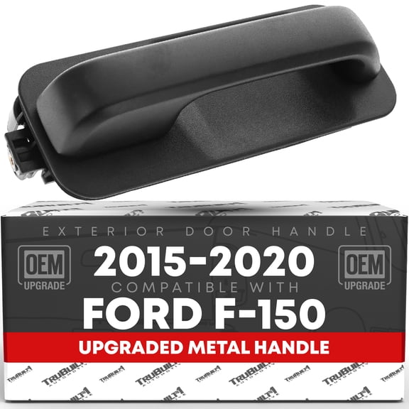 Exterior Front or Rear Passenger Door Handle, Upgraded Metal - Compatible with 2015-2020 Ford F-150, 15-20 F-150 Crew Cab - Textured Black - OEM FL3Z-1522404-AA-MT, 97933