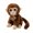 dark brown, variant on Brown Big-eyed Monkey Stuffed Animal Soft Stuffed Long Tail Monkey Plush Toys Home Decor Birthday Gift