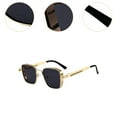 thumbnail image 6 of Abbraccia Quadratical Sunglasses for Women with Glasses Costing Accessories Steampun Glasses Sunglasses for Outdoor Party Fishing Outdoors Gold with Gray Lens, 6 of 10