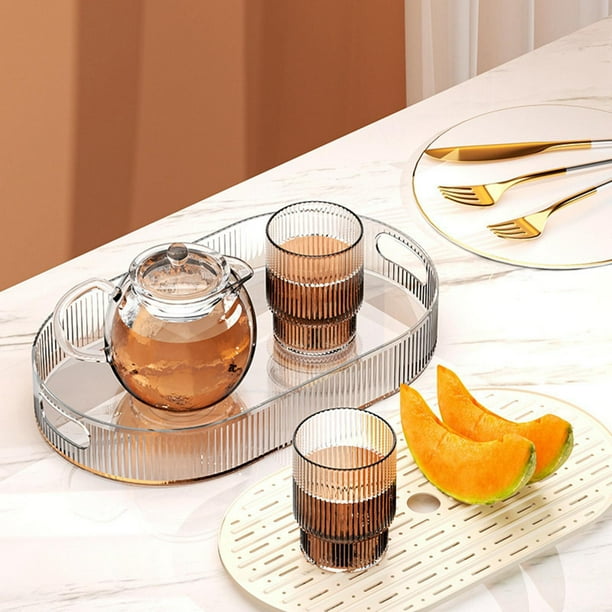 serving trays,Coffee Table Kitchen Oval Serving Tray Decoration,Multi Purpose Metal Plate Platter Food Decorative,Home Kitchen Buffet Wedding Party Serving Tray,Bedroom Decorative Coffee Tray BLESIY bandejas para servir