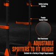 thumbnail image 4 of SQUATZ Adjustable Squat Rack Stand - Barbell Rack With Safe Locking System, Landmine Attachment Compatible with Standard and Olympic Barbells, Stand Home Gym Weight Rack, Weight Capacity: 800lbs, 4 of 5