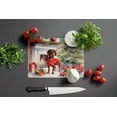 thumbnail image 2 of Dachshund Cozy Christmas Glass Cutting Board Large 12 in x 15 in, 2 of 5