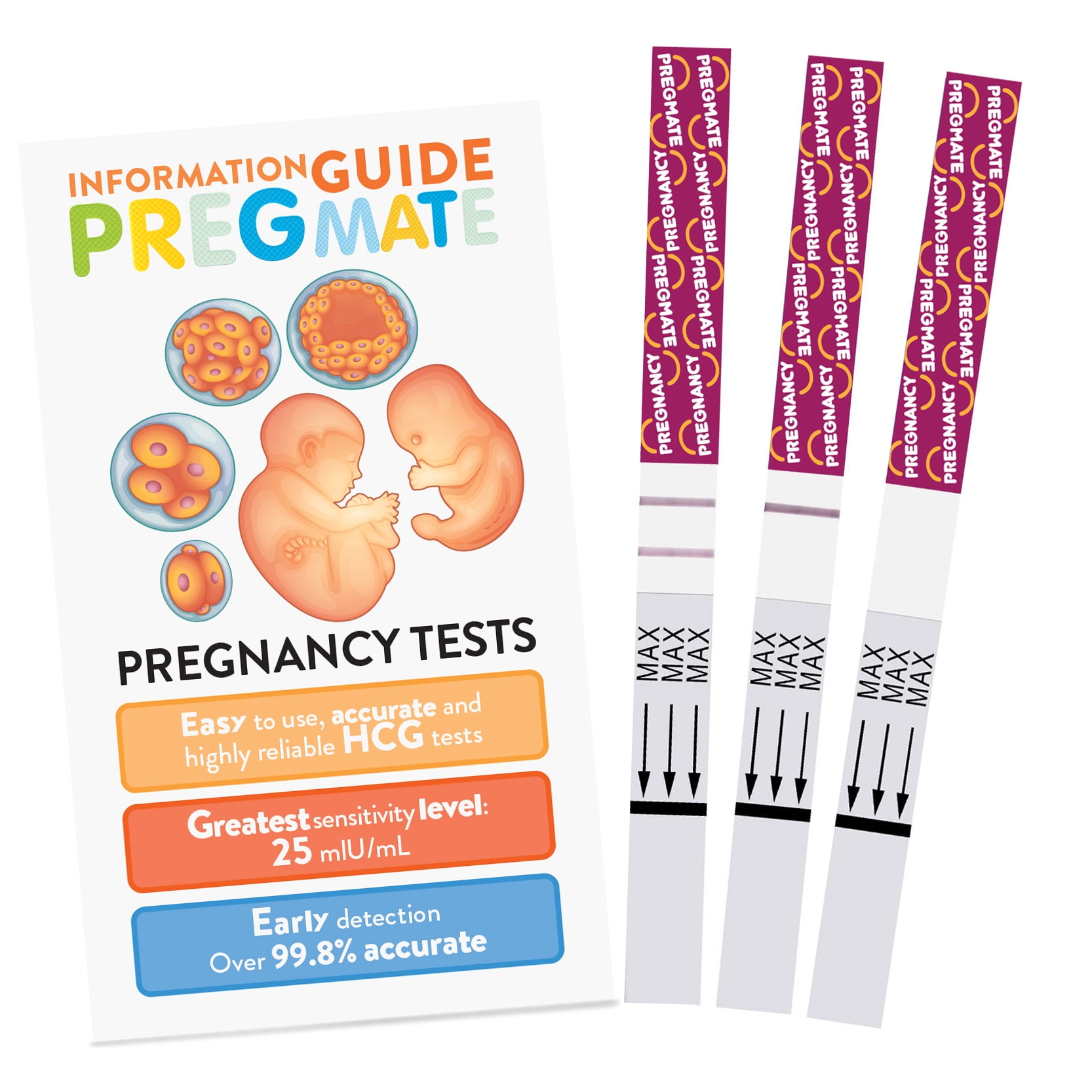 Ovulation Predictor Kit OPK Test Includes 25 Pregnancy Test and 100 Ovulation Test Strips High Accuracy Fertility Test Easy to Use Ovulation and Pregnancy Test Strips with 125 Urine Cups