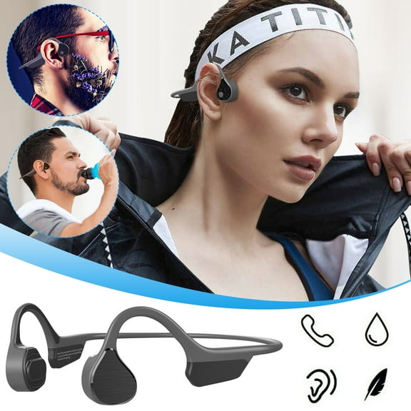 FYHALE Wireless Bluetooth Headset Osteoconductive Headset Ear Hook Sports Headset Business Headset