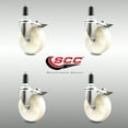 thumbnail image 2 of 5 Inch 316SS Nylon Wheel Swivel 1-1/4 Inch Expanding Stem Caster Set Lock Brake, 2 of 2