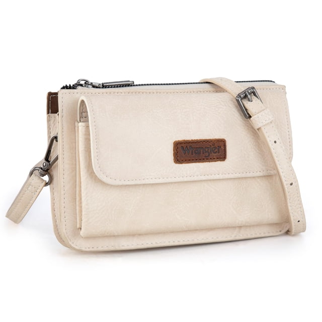Cartera bandolera Wrangler WG119-2061TN para mujer, color beige