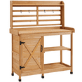 thumbnail image 6 of Renwick 4-layer Garden Potting Bench with Cabinet and Open Shelf,Wood, 6 of 10