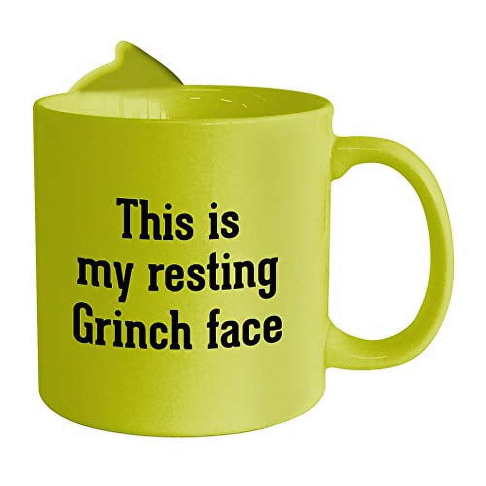 Bioworld Dr. Seuss The Grinch Face Holiday Coffee Mug Cup 16 Oz