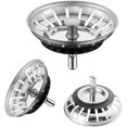 thumbnail image 1 of QUETO Kitchen Sink Filter Plug, Universal Kitchen Sink Filter (Dia: 79mm), Sink Strainer Plug with 20 Slots, Compatible as Blanco 125590 (3 Packs), 1 of 5