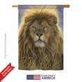 thumbnail image 2 of Breeze Decor 10096 Wildlife & Lodge Lion 2-Sided Vertical Impression House Flag - 28 x 40 in., 2 of 4