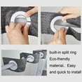 thumbnail image 3 of Ikfashoni Gray Hookless Shower Curtain with Snap in Liner, Waffle Weave Waterproof Fabric Mesh Window Bathroom Curtain, 72"X74", 3 of 6