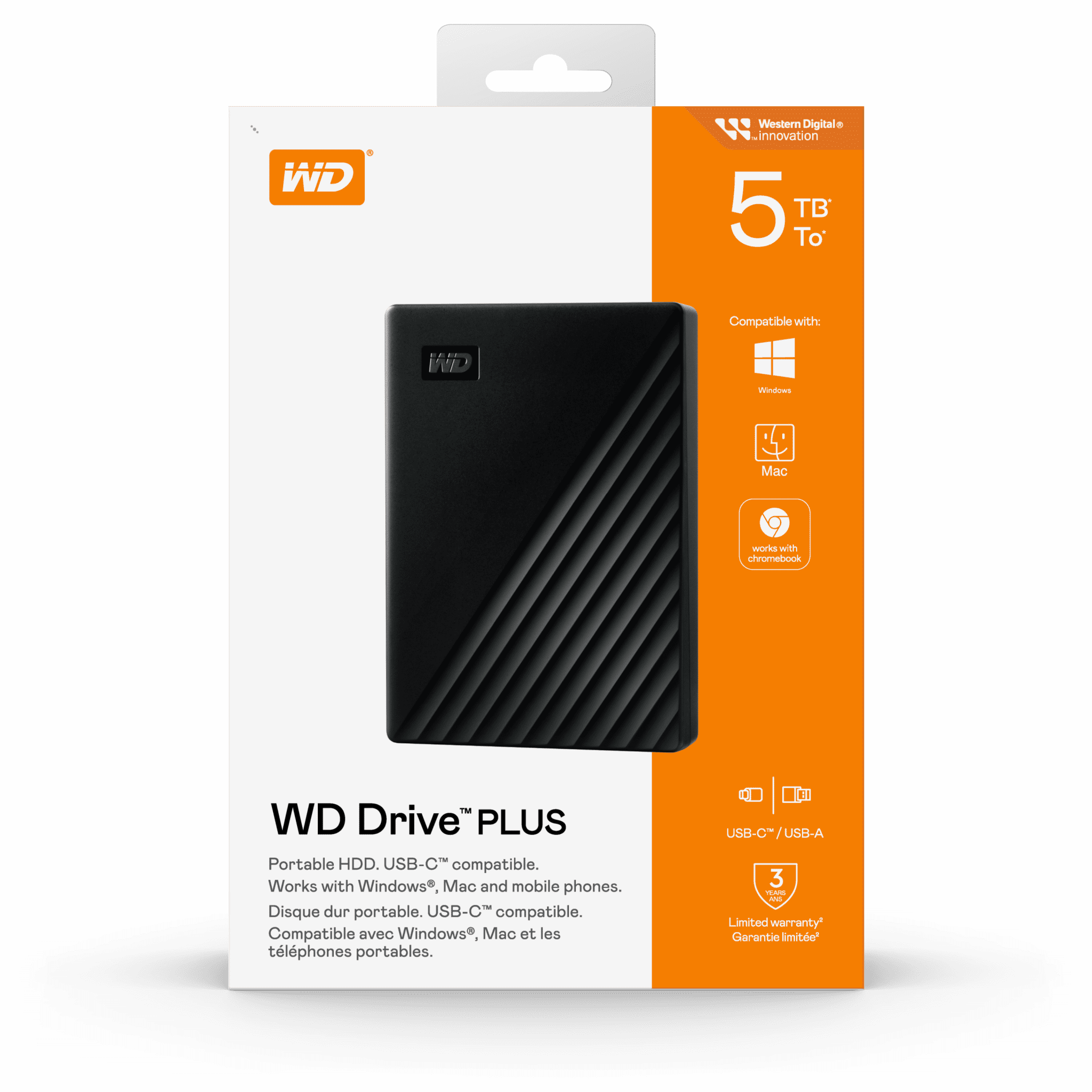 5TB Western Digital Drive™ PLUS Portable Hard Drive, 5TB WD Drive™ PLUS Portable Hard Drive