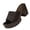 X150-Black, variant on Censtreet Women's Open Toe Heeled Sandals Mules Slip On Block Chunky Mid Heels Sandals