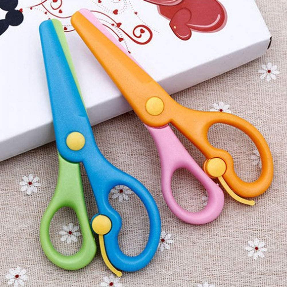 Heldig 4 Pack Toddler Scissors, Safety Scissors For Kids, Plastic Children  Safety Scissors, Dual-Colour Preschool Training Scissors For Cutting Tools