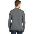 thumbnail image 2 of Port & Company PC098 Beach Wash Garment-Dye Sweatshirt, Pewter, 3XL, 2 of 2