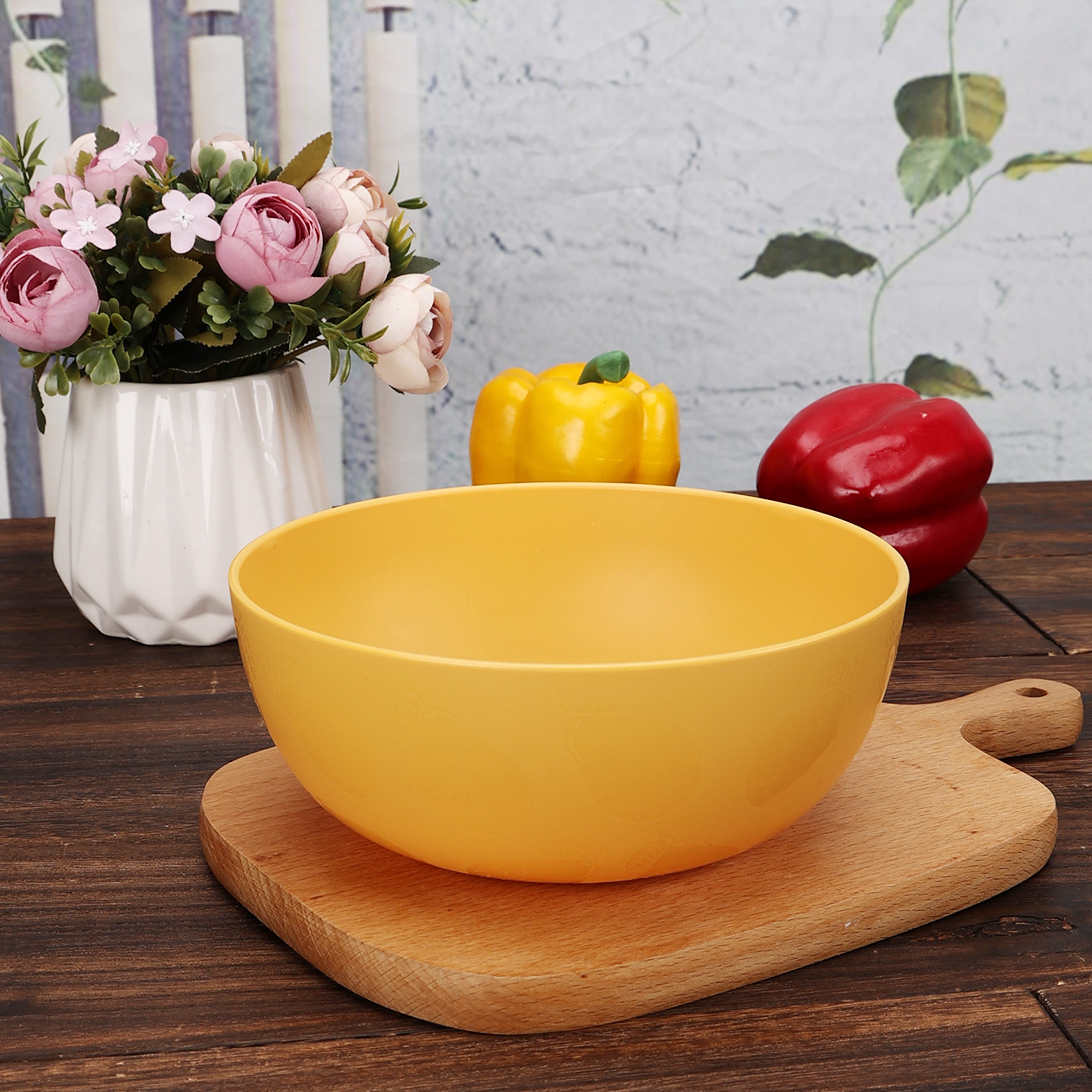 Mainstays Pear Polypropylene Plate, 1 Pack, Yellow