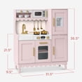 thumbnail image 3 of Best Choice Products Wooden Cottage Kids Pretend Play Kitchen with 11 Accessories, Espresso Machine - Pink, 3 of 10