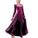 thumbnail image 4 of Vestido Largo De Manga Larga Con Cuello En V, Vestido Largo De Fiesta Cómodo Y Encantador, Fluido Para Citas Para Cumpleaños Para Dama YLSHRF Otros, 4 of 6