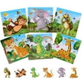 thumbnail image 1 of Nashrio Rompecabezas de Madera para niños pequeños de 2 a 5 años (Juego de 6) Juego de Regalo de Juguete de Rompecabezas de Animales educativos y de Aprendizaje Preescolar de 9 Piezas para niños y niñ, 1 of 4