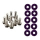 thumbnail image 2 of 20 Piezas M6 Car Modificación Tornillos Junta Parachoques Remache Tuerca Matrícula Marco Violeta Sharpla Junta de tornillos de coche, 2 of 6