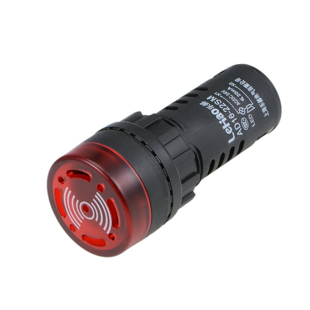 Luces indicadoras LED intermitentes Uxcell AC/DC 24V de plástico rojo