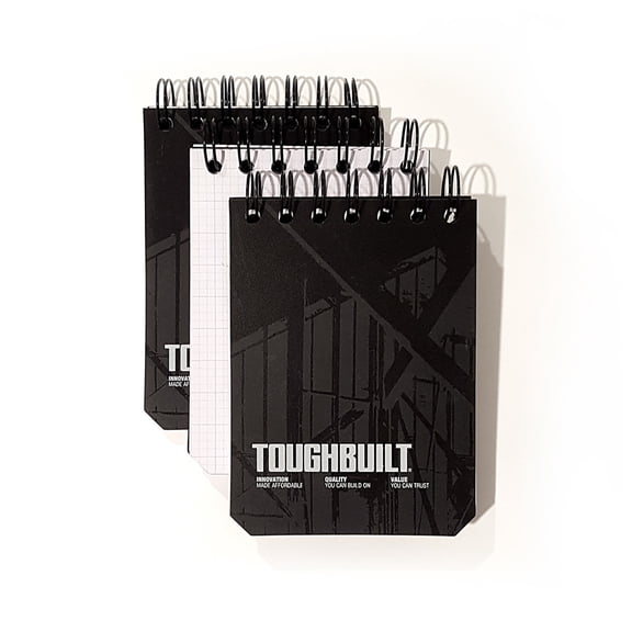 TOUGHBUILT Small Grid Notebook 3 Pack
