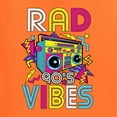 thumbnail image 2 of Rad 90's Vibes Vintage Men's Graphic T-Shirt, Orange, Medium, 2 of 5