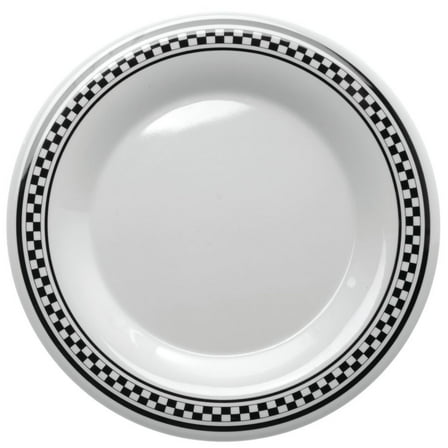 G.E.T. 9" Heavy-Duty Wide Rim Melamine Dessert Plate (Set of 12)