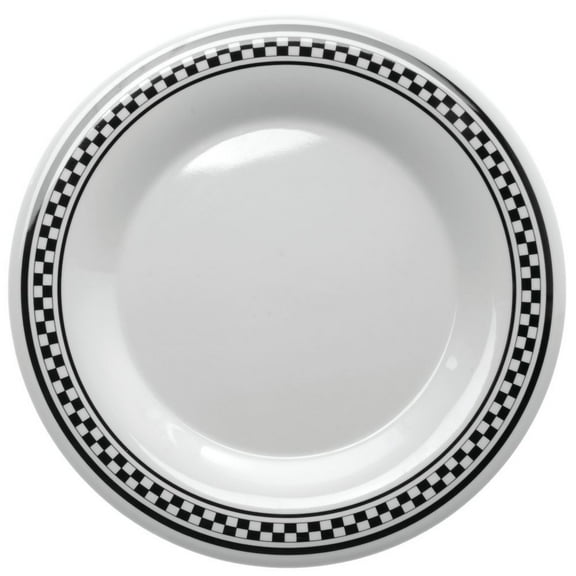 G.E.T. 9" Heavy-Duty Wide Rim Melamine Dessert Plate (Set of 12)