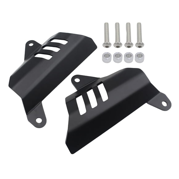 Protectores de horquilla delantera, accesorios para motocicleta, juego de cubiertas deslizantes de horquilla resistentes y negras, suministros para