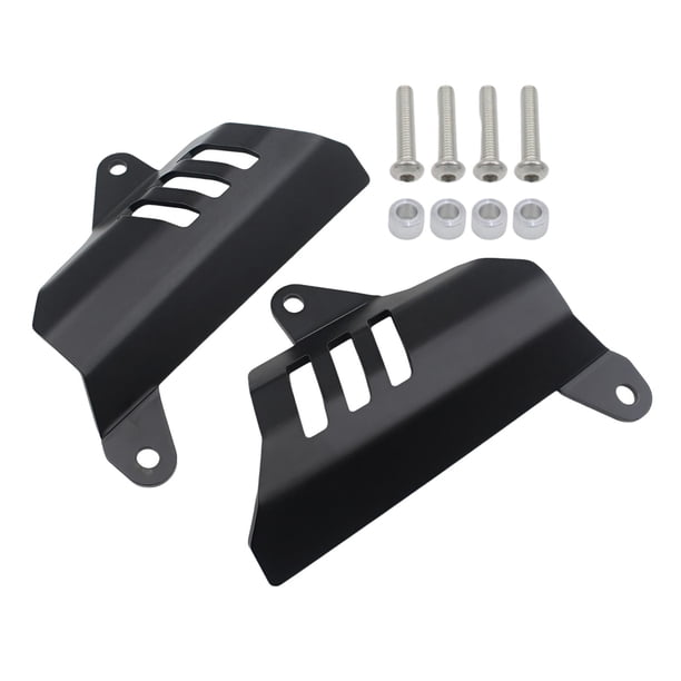 Protectores de horquilla delantera, accesorios para motocicleta, juego de cubiertas deslizantes de horquilla resistentes y negras, suministros para
