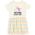 thumbnail image 3 of Inktastic My Oma Loves Me Girl Unicorn Girls Toddler Dress, 3 of 5