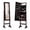 Standing Brown, variant on LIVIZA Full-Length Mirror Jewelry Cabinet with LED Light, Standing Jewelry Armoire Organizer with Makeup Storage,Black