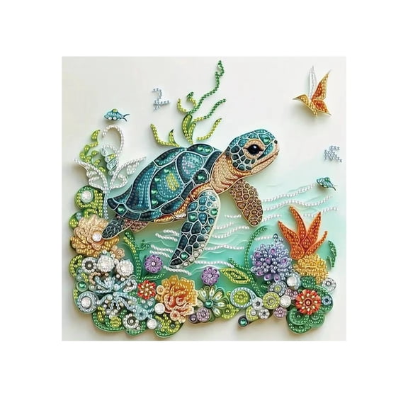 Pearl Diamond Painting Art Kits for Adults, 3D Handmade Crystal Painting Craft for Adults Beginners, Sparkling Coastal Decor Wall Art with Pearls & Rhinestones, Beginner DIY Gift, B