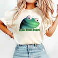 thumbnail image 3 of Quirky Lizard Button Comfort Colors Shirt, Funny Gecko-Inspired Unisex Tee, Lizard Meme Shirt, 3 of 6